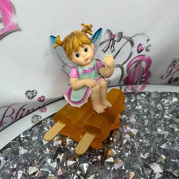 The little kitchen fairies Adorable Fairy Figurine with Popsicle Base cool treat